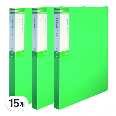 현풍 40매 프론티어 화일 인덱스 A4, 녹색, 15개