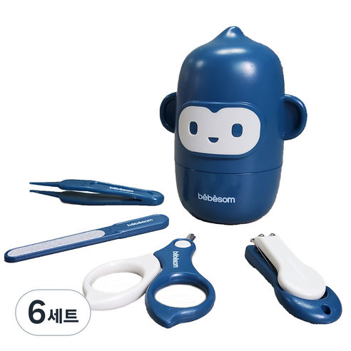 베베솜 신생아 손톱깎이 4종세트, 블루, 6세트