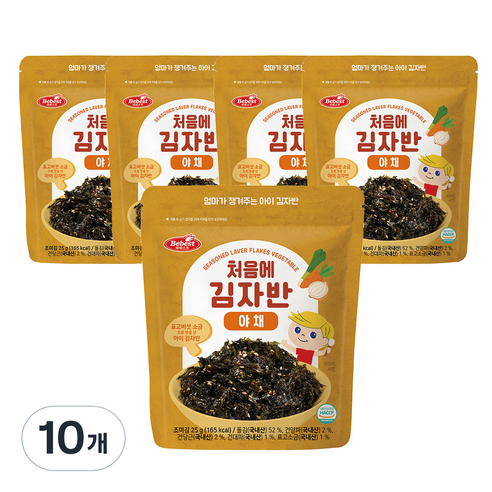 베베스트 아기 처음에 김자반 야채 25g, 10개