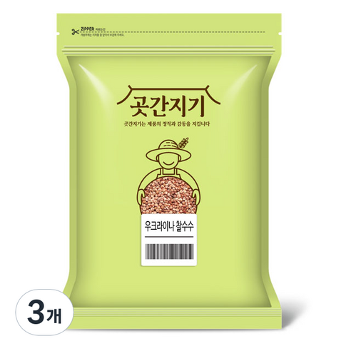 곳간지기 우크라이나산 찰수수, 2kg, 3개