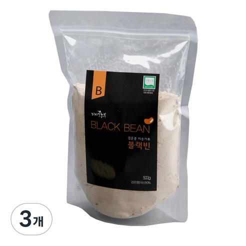 디자인농부 검은콩미숫가루블랙빈, 500g, 3개