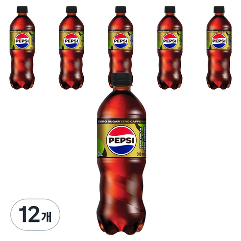 펩시 콜라 제로 슈거 라임향 제로 카페인, 500ml, 12개