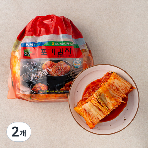 농협 선장 포기김치, 1.5kg, 2개