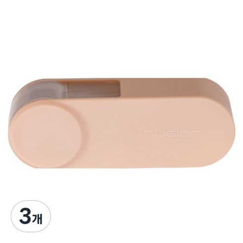 누사인 스윙 접이식 회전형 수정테이프 5mm x 6m, 피치핑크, 3개