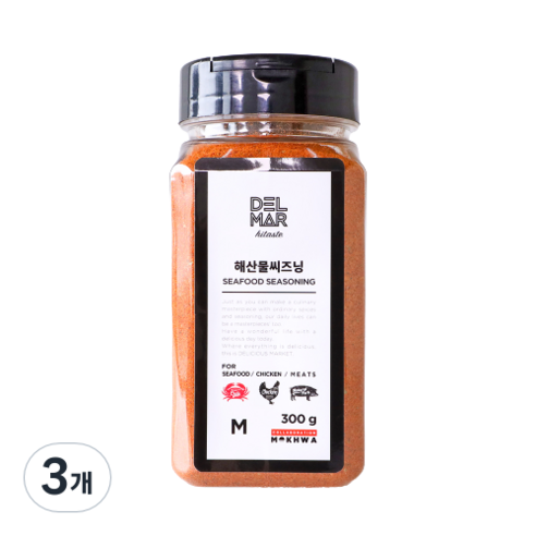 딜리셔스마켓 해산물 시즈닝 중형, 300g, 3개