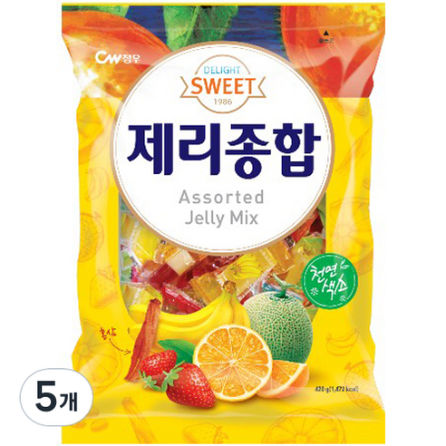 청우식품 제리종합, 420g, 5개