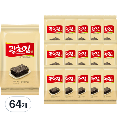 참 도시락김, 5g, 64개