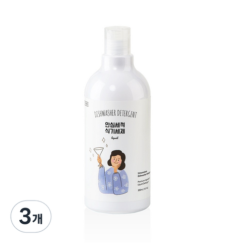샤인메이커스 안심세척 식기세척기용세제 액체형, 500ml, 3개