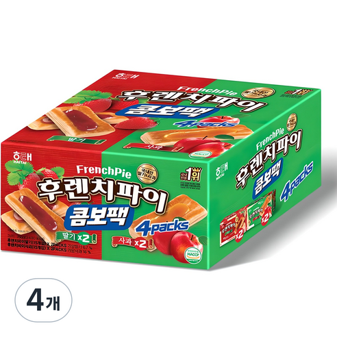 해태제과 후렌치파이 콤보팩, 768g, 4개