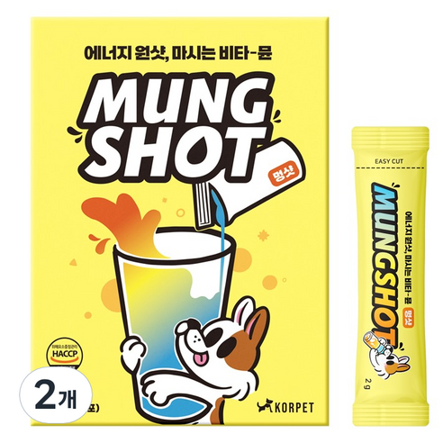 국가대표 강아지 MUNG SHOT 멍샷 작정하고 맛있게 만든 종합 건강보조제 2g x 30p, 30회분, 활력, 2개, 60g