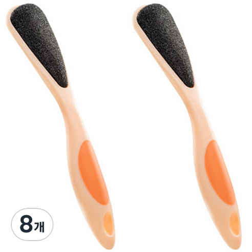 공감피크 보드랍게 풋케어 발각질제거기 오렌지, 1개입, 8개