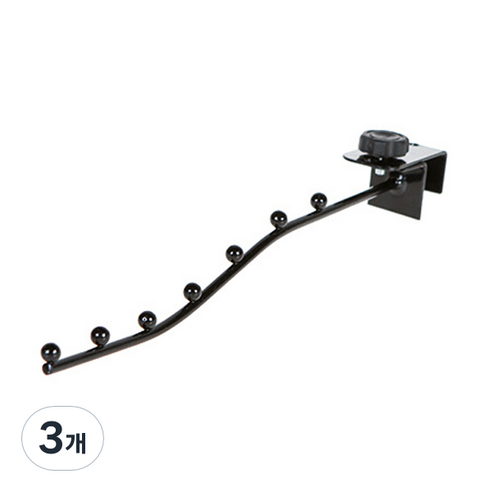 공간활용 강력 스틸 옷걸이, 블랙, 3개