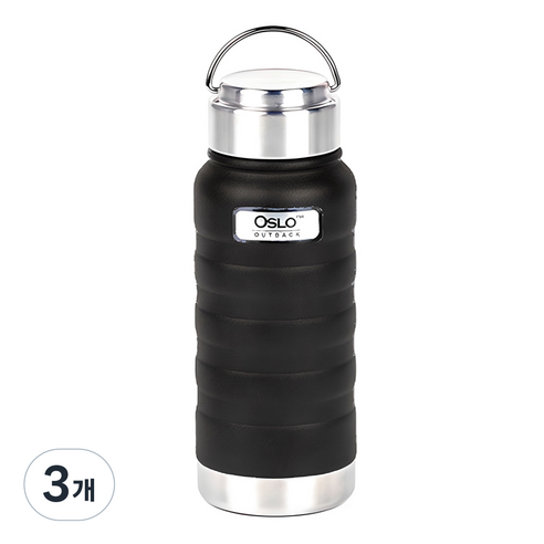 오슬로 아웃백 텀블러, 블랙, 500ml, 3개