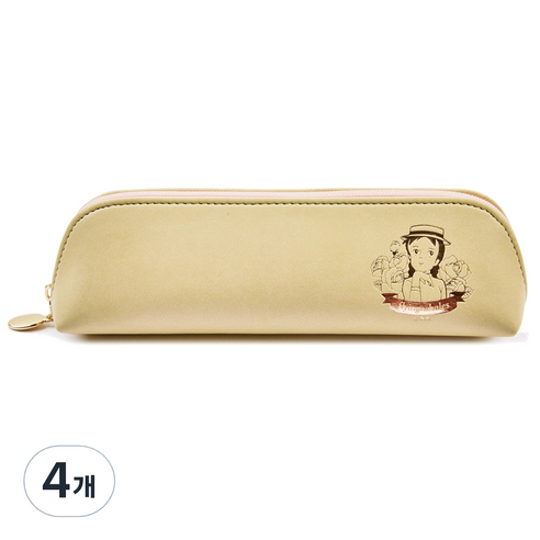 플라잉웨일즈 빨강머리앤 데일리 펜슬 파우치, BEIGE, 4개