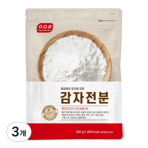 OQB 감자전분, 500g, 3개