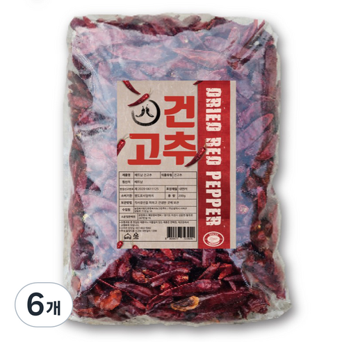 해맑음 베트남 건고추, 6개, 200g