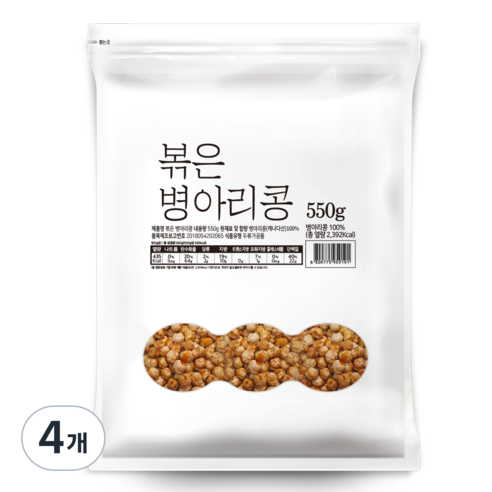 대구농산 볶은 병아리콩 봉, 550g, 4개