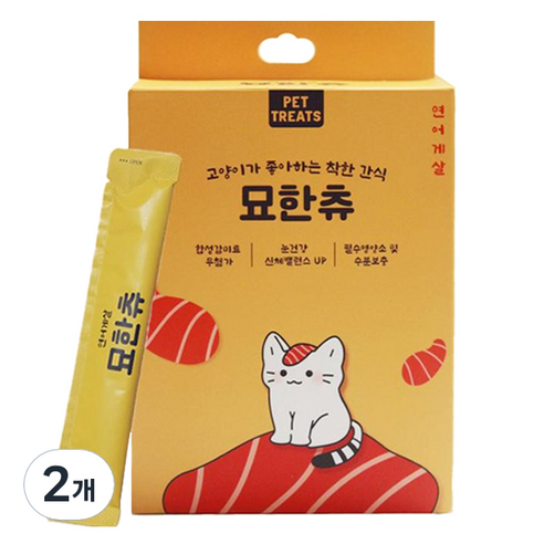 펫트리츠 고양이 묘한츄 대용량 간식 30p, 2개, 450g, 연어게살