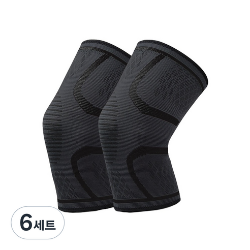 관절사랑 타이트 무릎 보호대 (2p 1set) / 아대 밴드, 6세트, 블랙