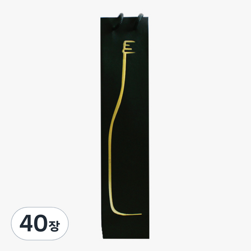홈앤라이프 500ml 유리병 포장 디자인 종이가방, DB5001, 40장