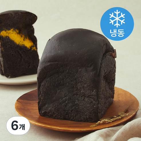 바비브레드 먹물치즈쌀 식빵 (냉동), 190g, 6개
