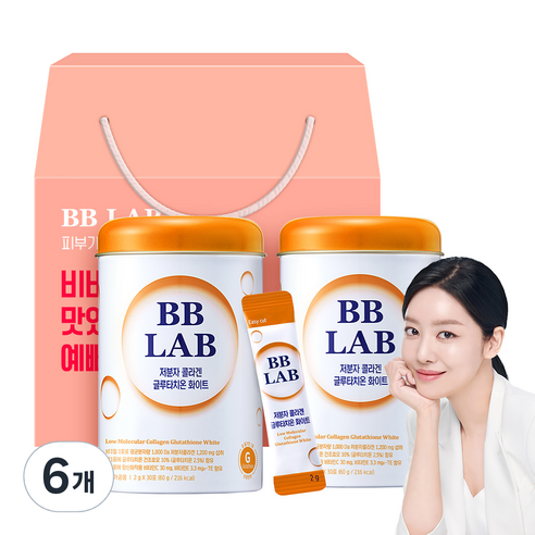 비비랩 저분자콜라겐 글루타치온 화이트 선물세트, 30회분, 60g, 6개