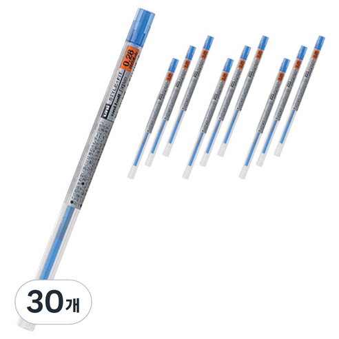 유니 시그노 스타일핏트 젤잉크 리필심 0.28mm UMR-109, 블루, 30개