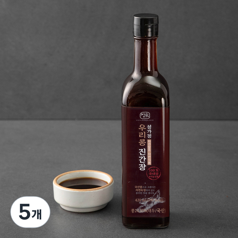 담가 우리콩 진간장, 420ml, 5개