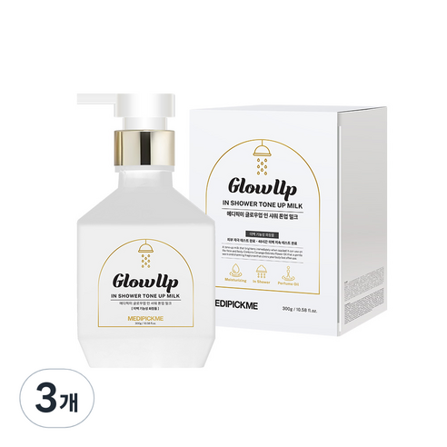 메디픽미 글로우 업 인샤워 톤업 밀크, 300g, 3개