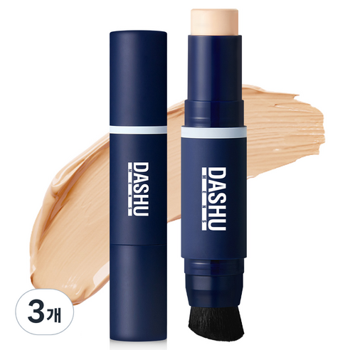 다슈 맨즈 멀티 커버 스틱 파운데이션 SPF50+ PA++++ 12g, 01 라이트 베이지, 3개