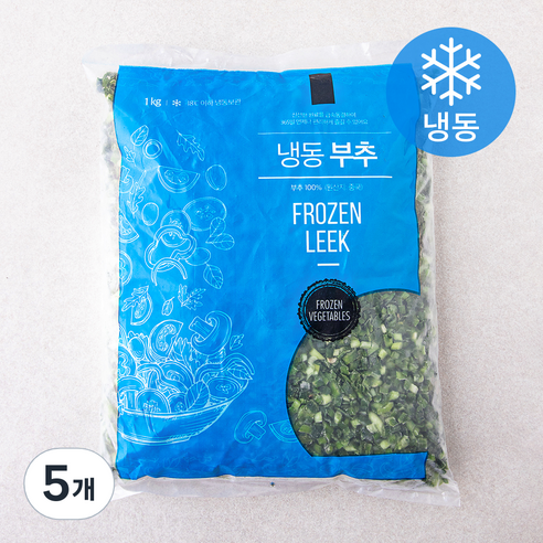 냉동식품 부추 (냉동), 1kg, 5개