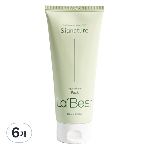 라베스트 아쿠아 링거팩 트리트먼트 단백질헤어팩, 6개, 200ml