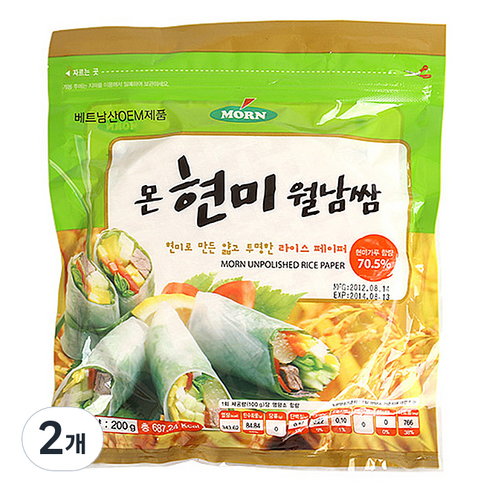 MORN 현미 월남쌈, 200g, 2개