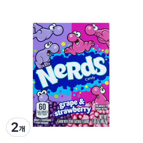 네슬레 너즈 포도향 & 딸기향 캔디, 46.7g, 2개