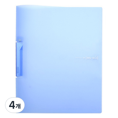모닝글로리 원터치 클립화일, 블루, 4개