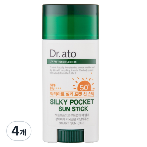 닥터아토 실키 포켓 선 스틱 SPF50+ PA++++ 17g 4개