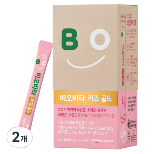 비오비타 일동제약 키즈 골드 유산균 30p, 단일속성, 2개, 60g