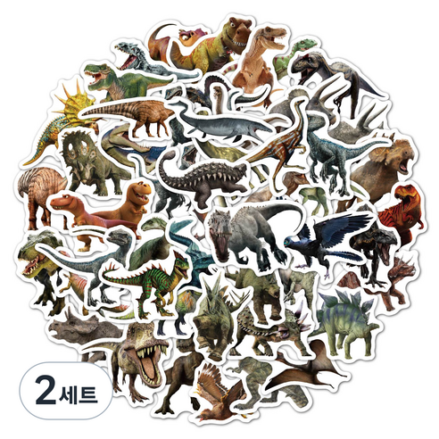 리빙홈디테일 캐리어 노트북 여행 방수 스티커 53p 세트, 타입F, 2세트