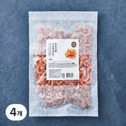 어식백세 두절 꽃새우 특, 100g, 4개