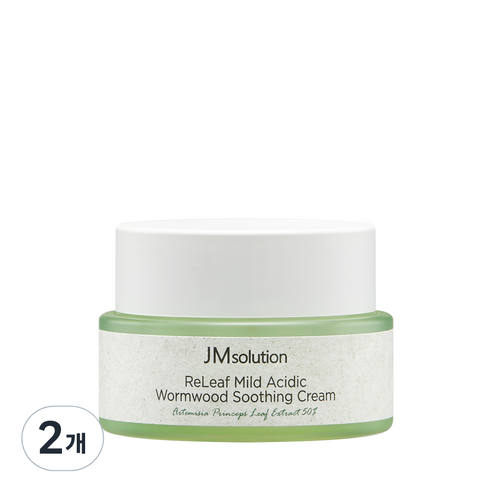 제이엠솔루션 릴리프 약산성 약쑥 수딩 크림, 50ml, 2개
