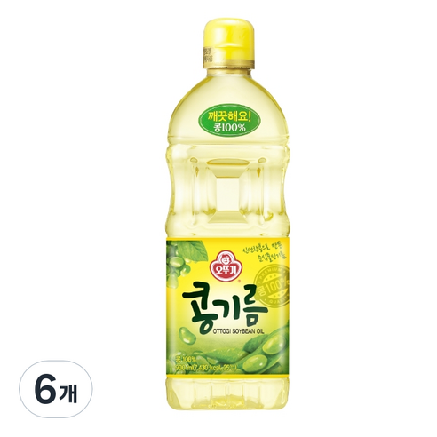 오뚜기 식용유, 900ml, 6개