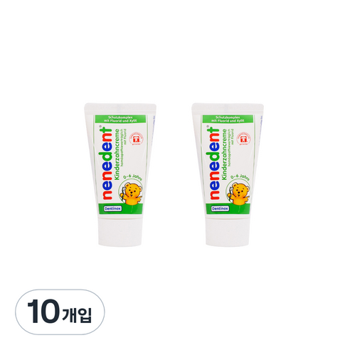 네네덴트 어린이불소치약 사과향, 50ml, 10개