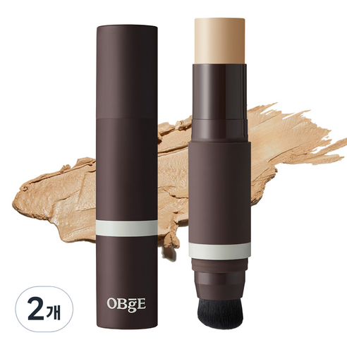 OBge 내추럴 커버 파운데이션 SPF50+ PA++++ 13g, 3호 샌드, 2개