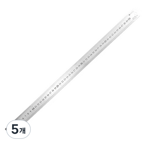 영바영 스테인레스 스틸 반영구 양면 직자 50cm, 실버, 5개