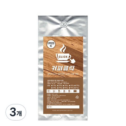 커피클릭 EXPRESS 90 분쇄 커피, 500g, 3개, 핸드드립