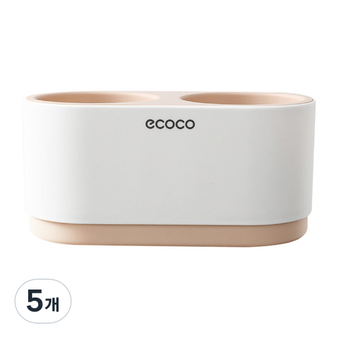 ecoco 흡착식 드라이기 다용도 거치대, 연핑크, 5개