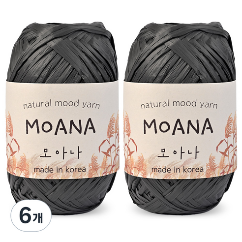 니뜨 모아나 뜨개실 40g, 112 차콜블랙, 6개