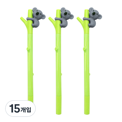 투영디자인 코알라 젤펜 0.5mm, 차콜, 15개입