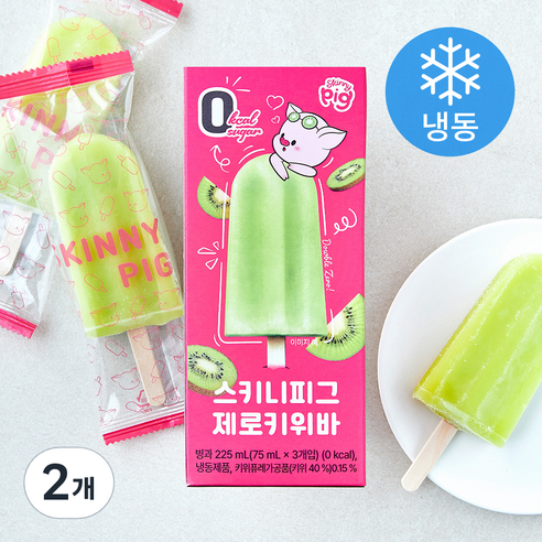 스키니피그 제로 키위바 (냉동), 2개, 3개입, 75ml