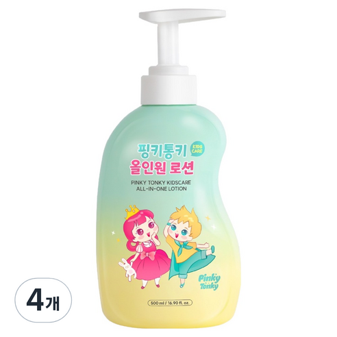 핑키통키 키즈케어 올인원 로션, 500ml, 4개